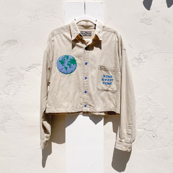 Home Sweet Home Cropped Button-up (L)