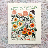 "Look Out Below" risograph print