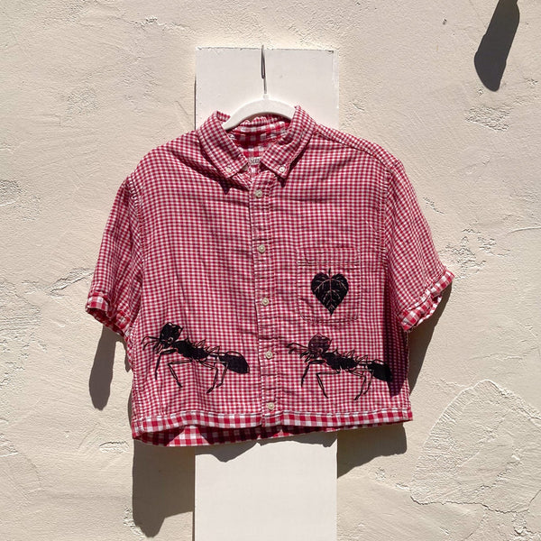 Leafcutter Ant Gingham Button-up (M)