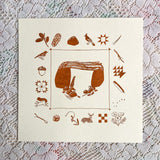 "Stick House" risograph print