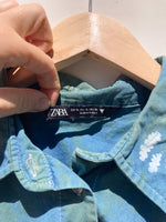 Earth From Above Cropped Button-up (XL)